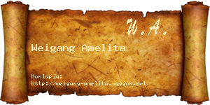 Weigang Amelita névjegykártya